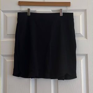 Navy Loft ruffle skirt